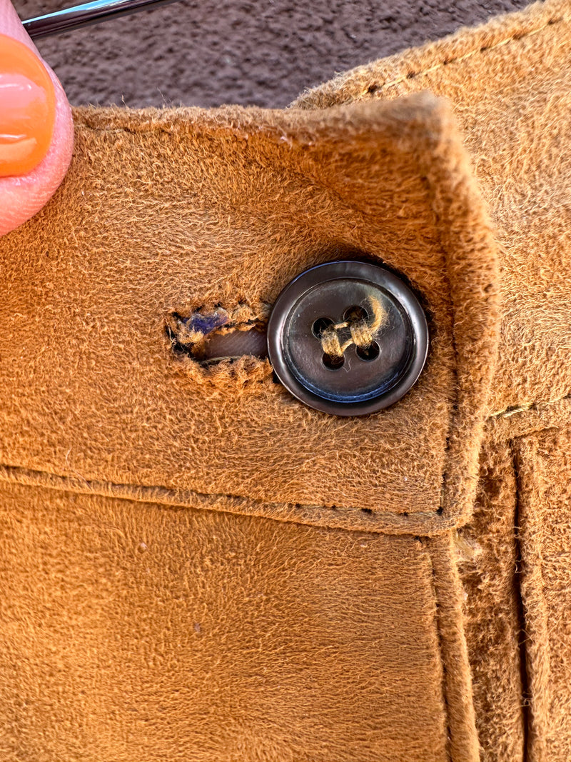 Gold Suede Skirt by Artisan Wear