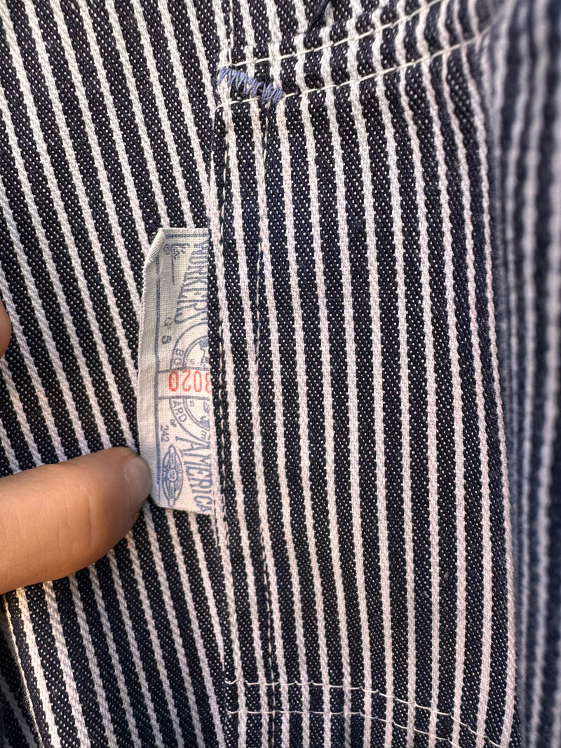 1960's Sears Tradewear Engineer Stripe Carpenter Bib Overalls