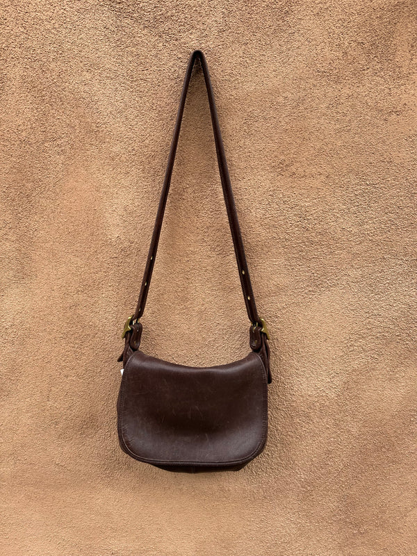 Vtg DISSONA Large Black Brown Pebbled Leather Hobo Shoulder Bucket Bag Purse