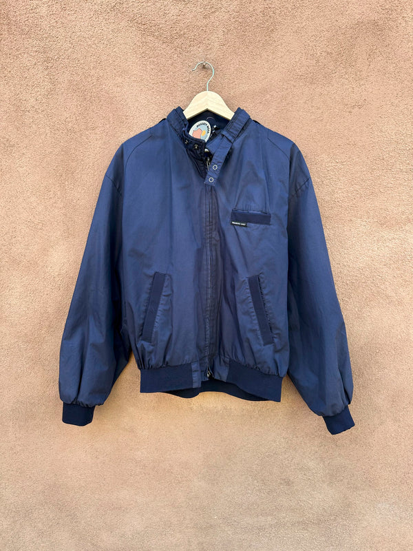 Navy Members Only Lightweight Cafe Racer Jacket