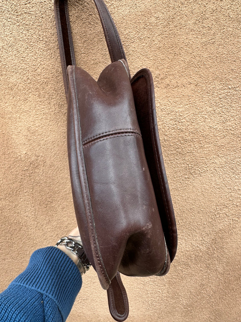 Brown Coach Medium Saddle Purse