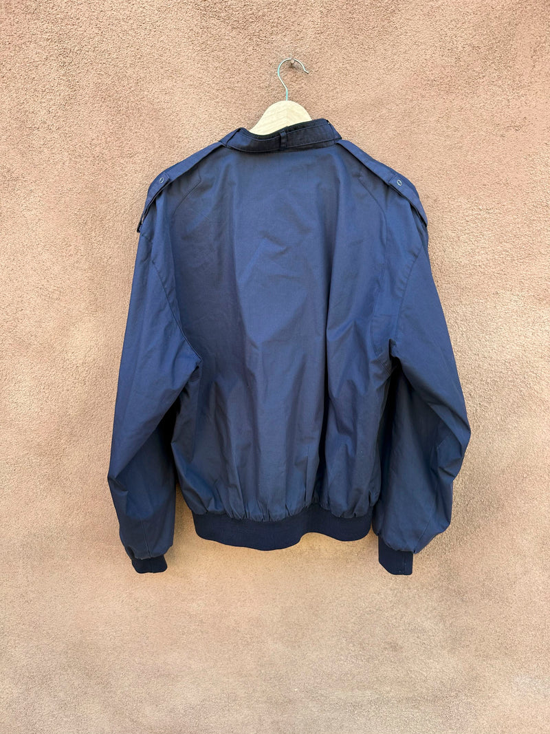 Navy Members Only Lightweight Cafe Racer Jacket