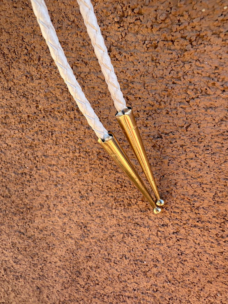 Kathleen Shelly Art Bolo Tie with Sterling Silver Tips