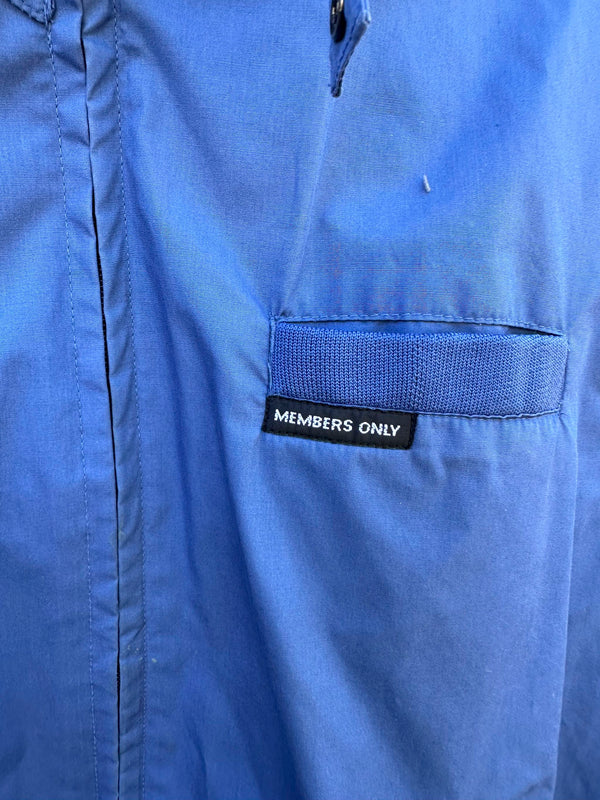 Blue Members Only Lightweight Cafe Racer Jacket