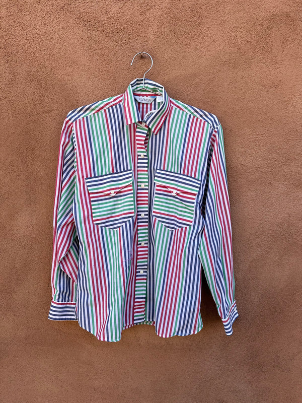 Striped Karman Western Blouse