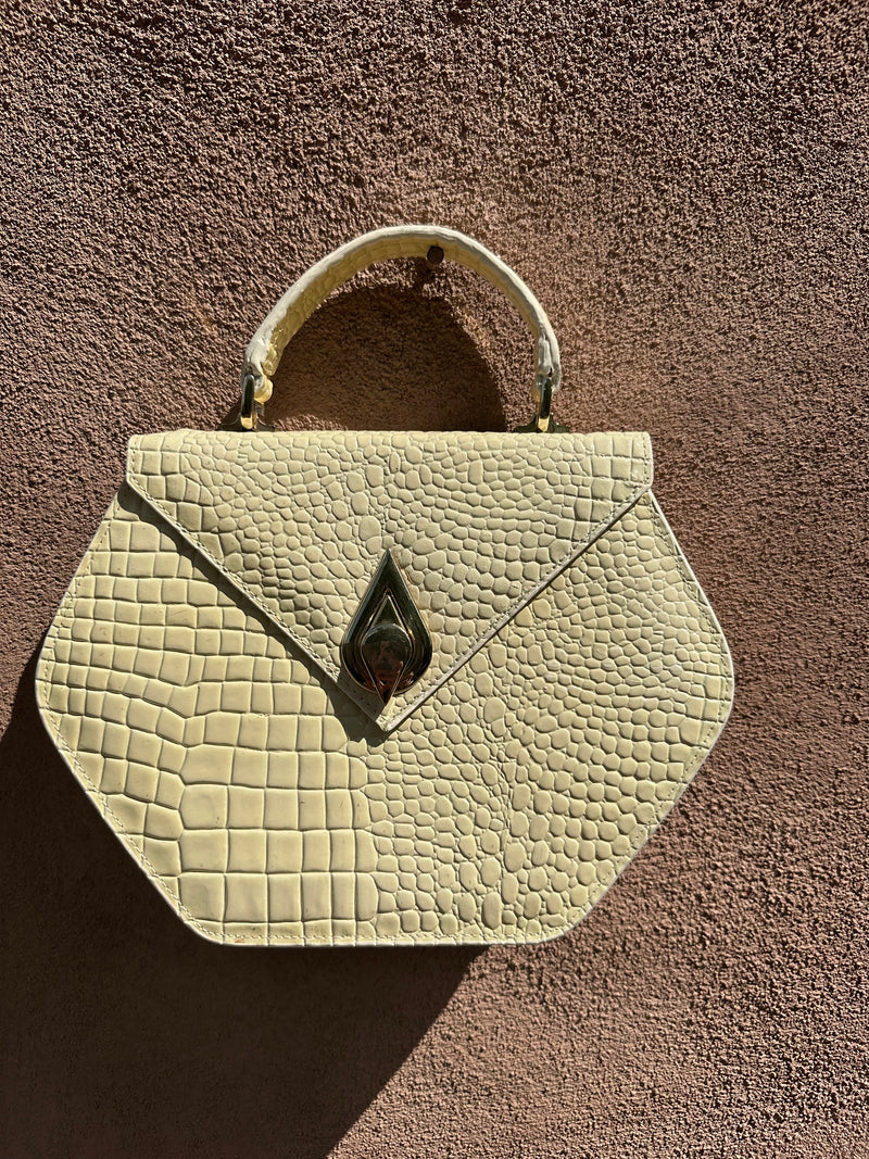 Faux Leather "Reptile" Purse with Strap