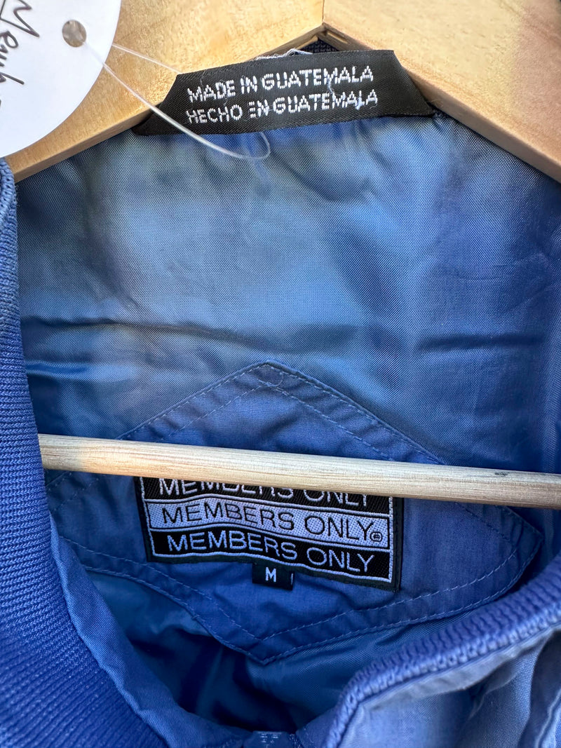 Blue Members Only Lightweight Cafe Racer Jacket