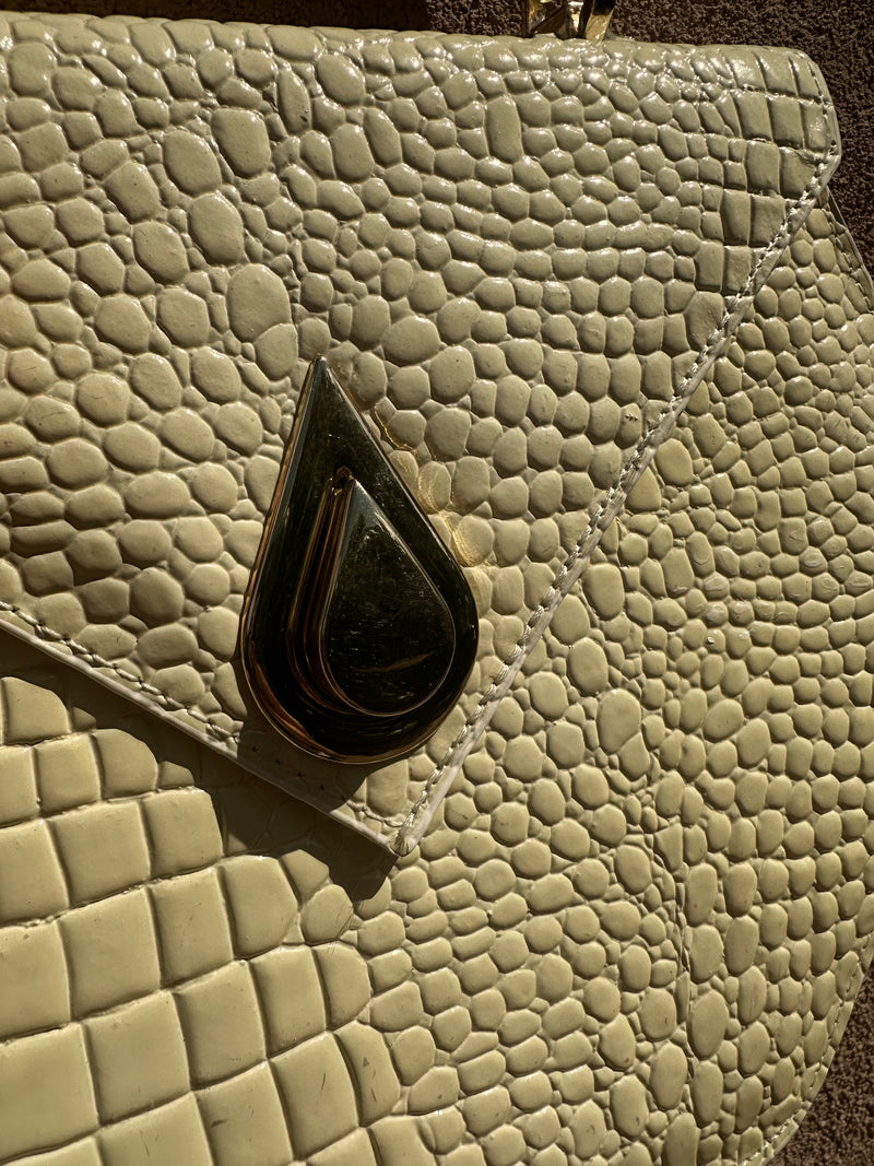 Faux Leather "Reptile" Purse with Strap