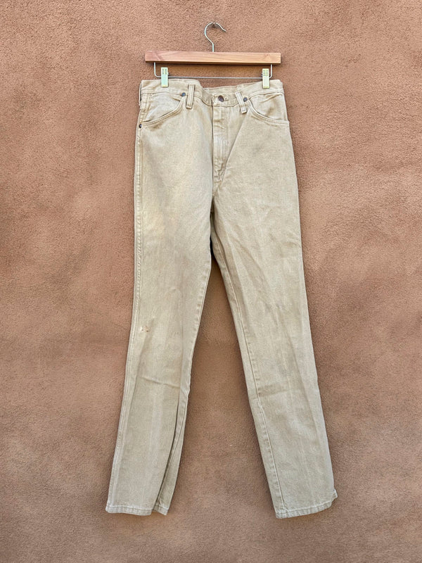 Tan Wrangler Jeans Cowboy Cut 33 x 36, as is - wear