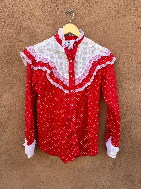 1980's Miss Rodeo America Western Blouse