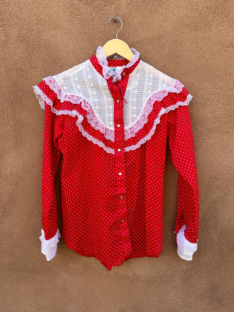 1980's Miss Rodeo America Western Blouse