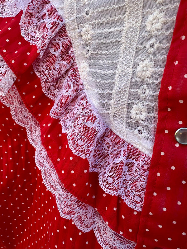 1980's Miss Rodeo America Western Blouse