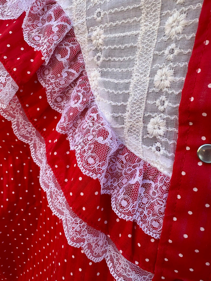 1980's Miss Rodeo America Western Blouse