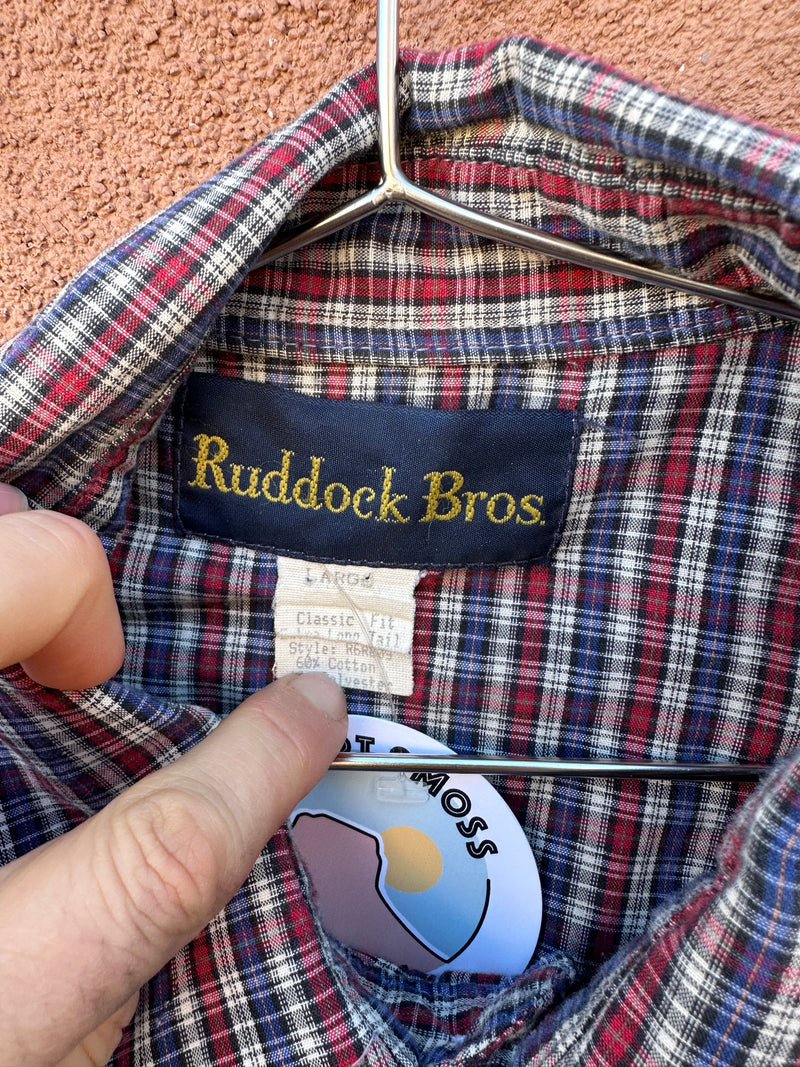 Ruddock Bros Plaid Western Long Sleeve Shirt