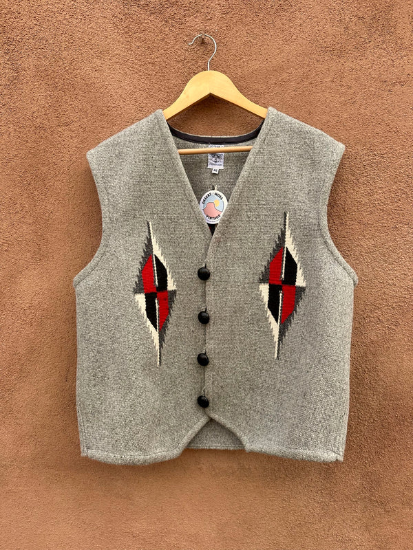Gray Ortegas Hand Loomed Wool Chimayo Vest, Size 46 (on hold)
