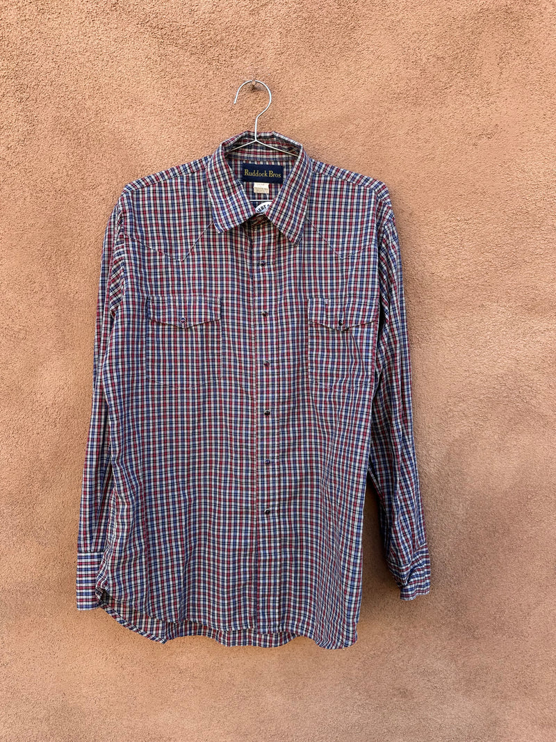 Ruddock Bros Plaid Western Long Sleeve Shirt