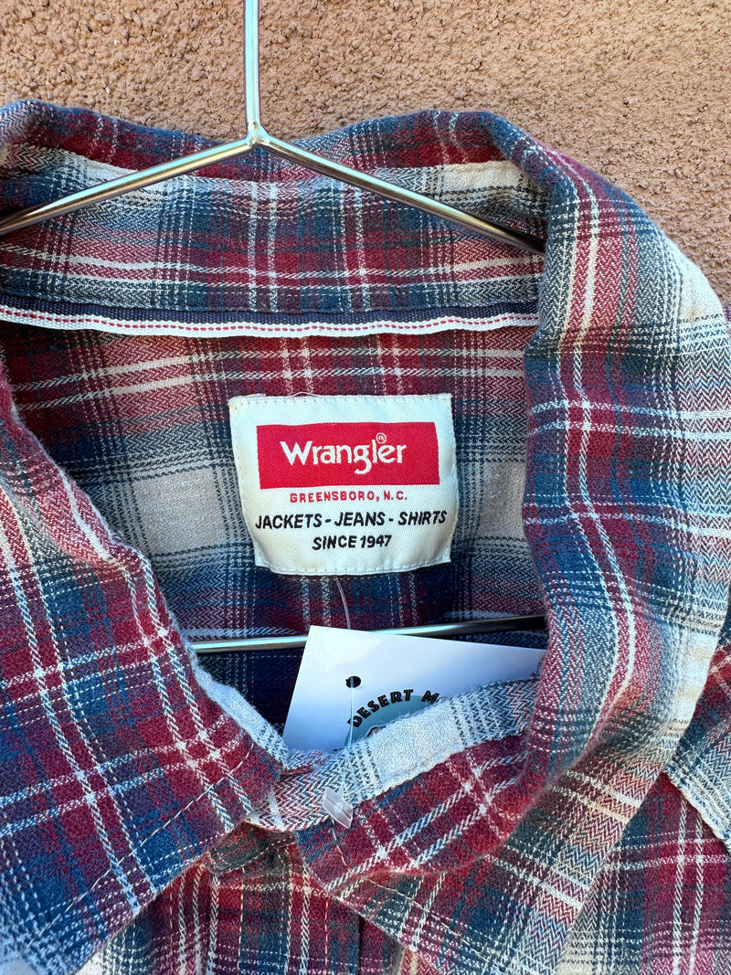 Long Sleeve Button Up Plaid Wrangler Shirt