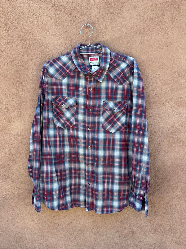 Long Sleeve Button Up Plaid Wrangler Shirt