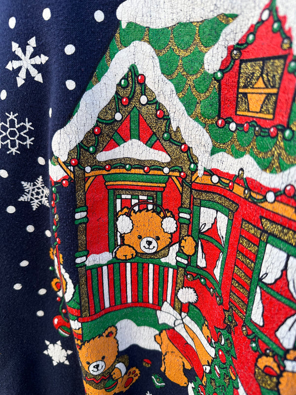 Teddybear Holiday House Xmas Sweatshirt