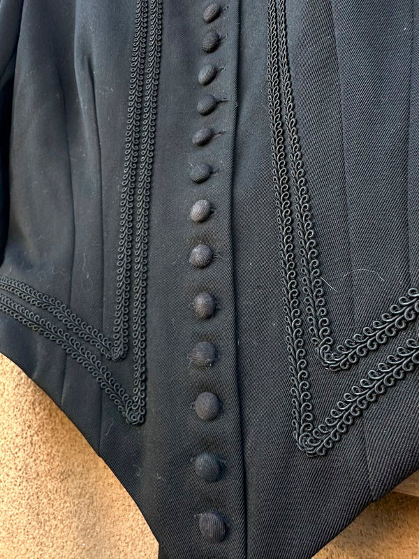 1800's Style Pleated Puff Sleeve Blouse and Palazzo Pants - Gabardine Wool