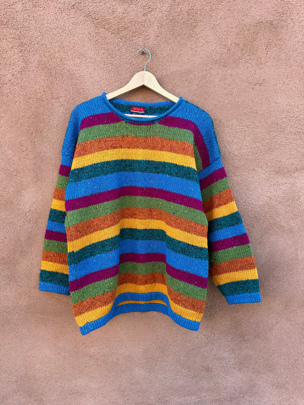 AVOCA Striped Sweater - 100% New Wool
