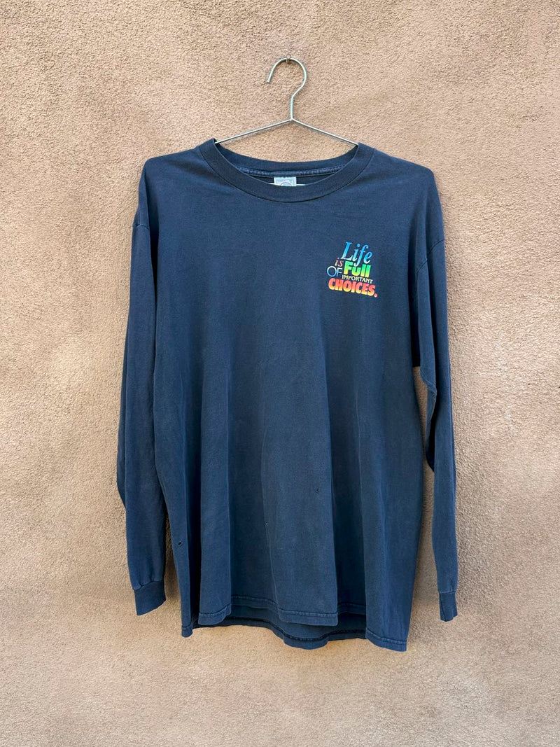 1994 Long Sleeve Life is Full of Important Choices Guitar T-shirt - as is