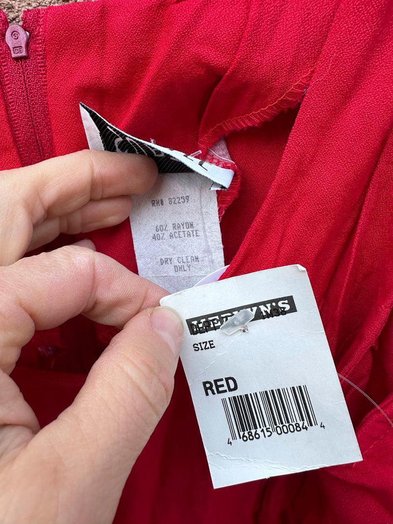 Red Dress by Subtle, sz 6, Deadstock Mervyns