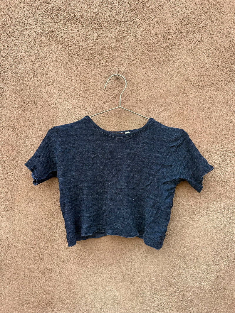 Retango Short Sleeve Cropped Top, Made in USA - as is