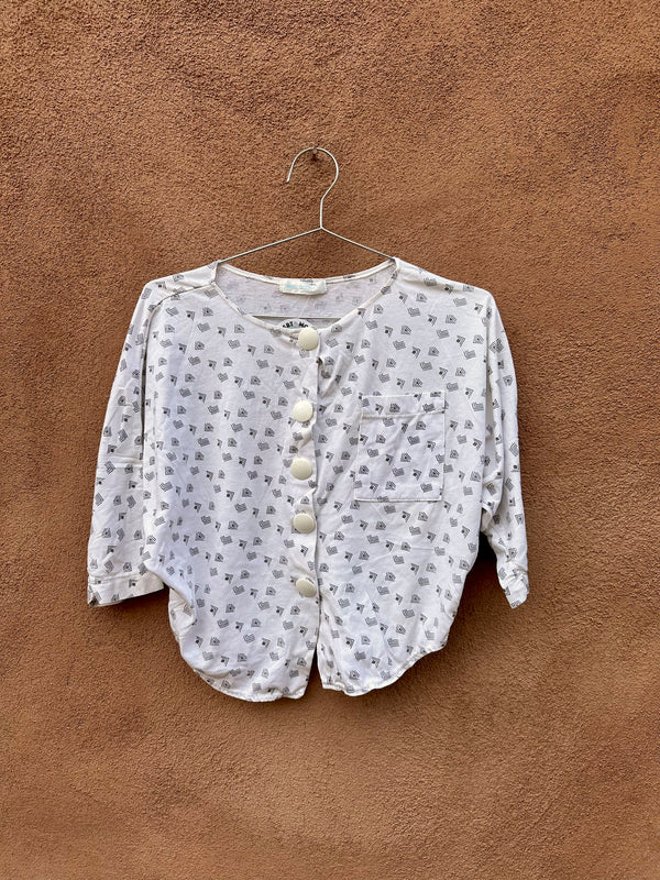 Dolman Sleeve 1980's Button Up by Jamie Scott