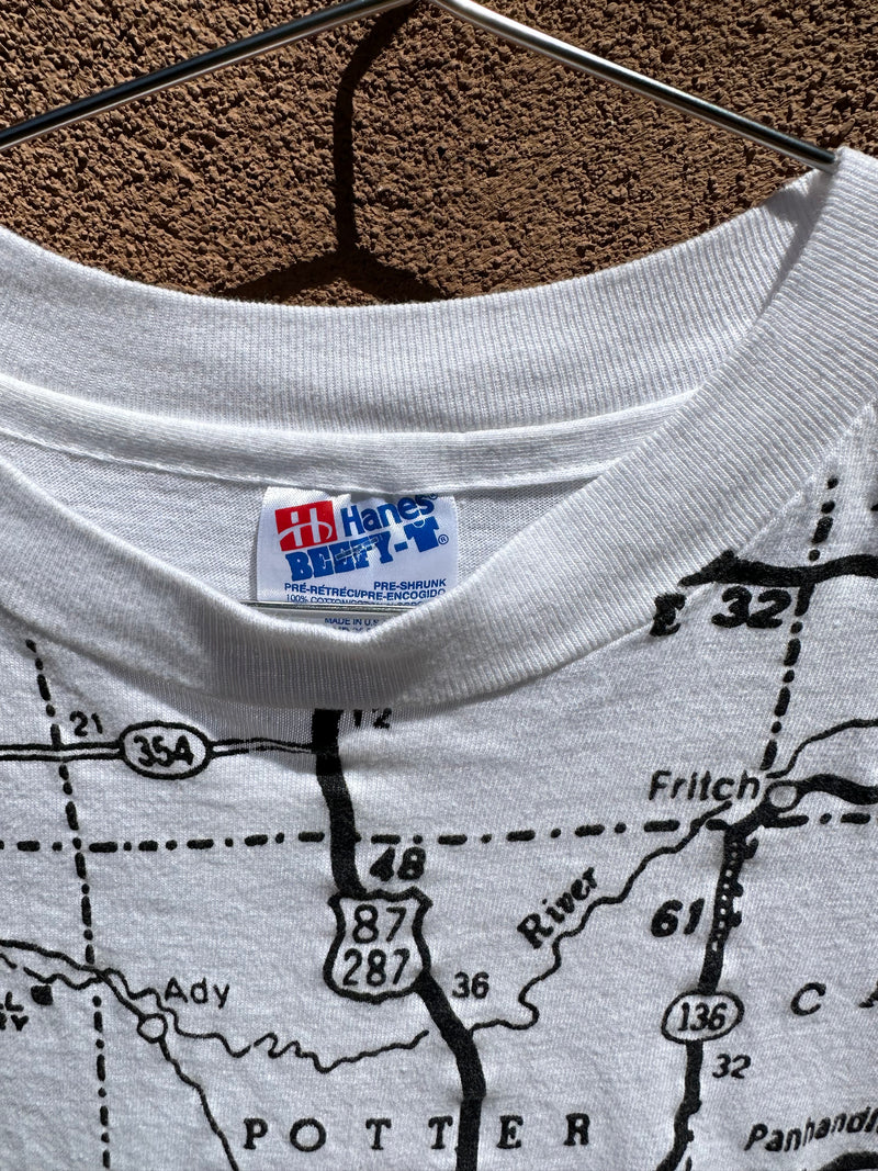 90's Texas Map Tee - XL