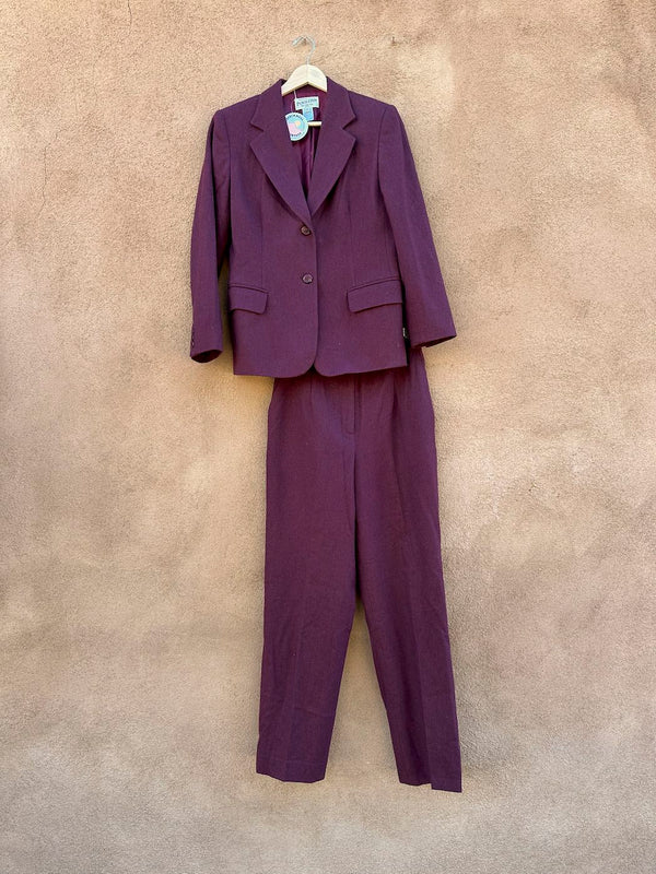 Burgundy Pendleton 100% Wool Blazer & Slacks - Made in USA
