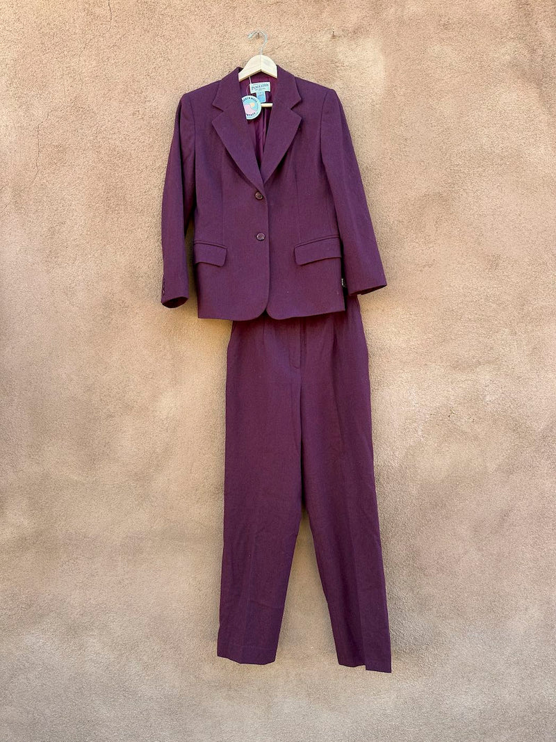 Burgundy Pendleton 100% Wool Blazer & Slacks - Made in USA