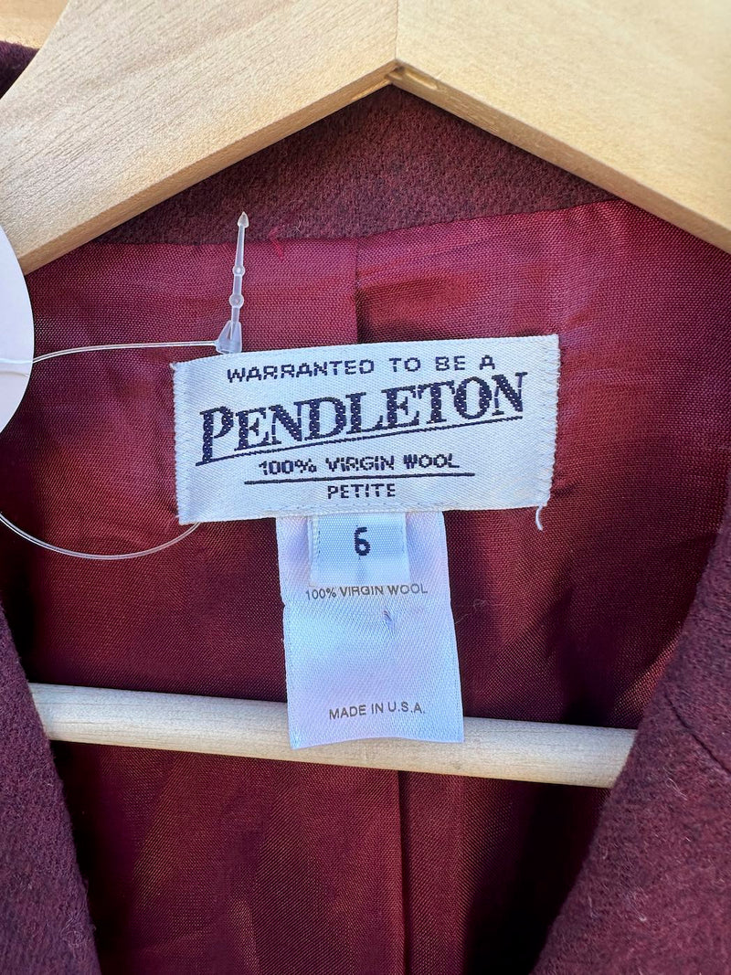 Burgundy Pendleton 100% Wool Blazer & Slacks - Made in USA