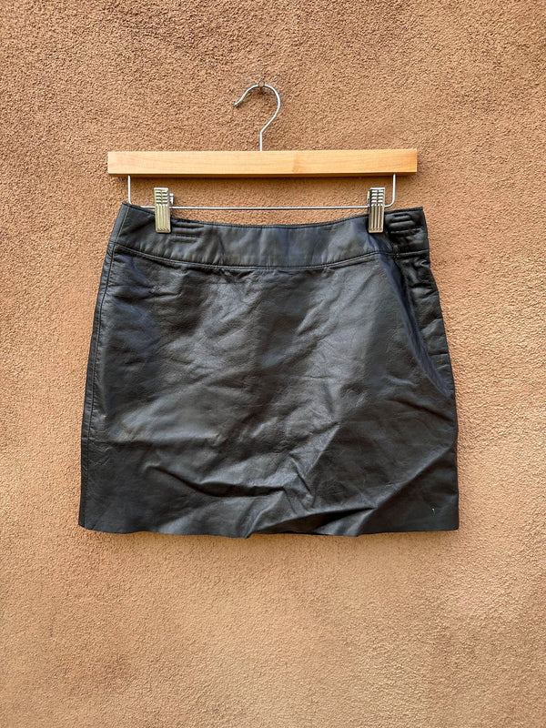 Black Leather Express Mini Skirt - as is