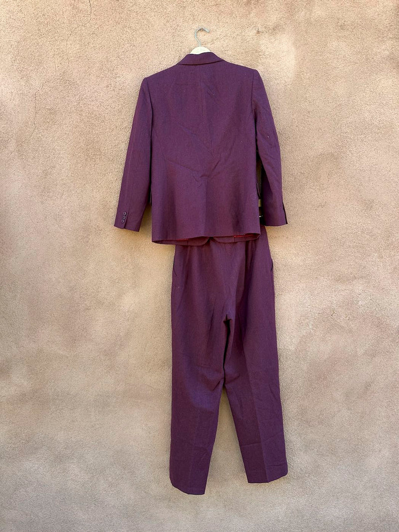 Burgundy Pendleton 100% Wool Blazer & Slacks - Made in USA