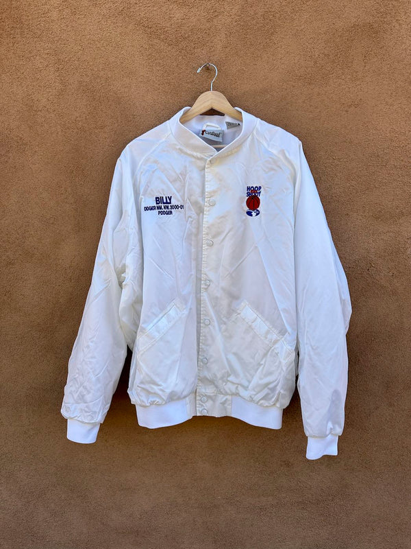 White Satin Elks Hoop Shoot Jacket