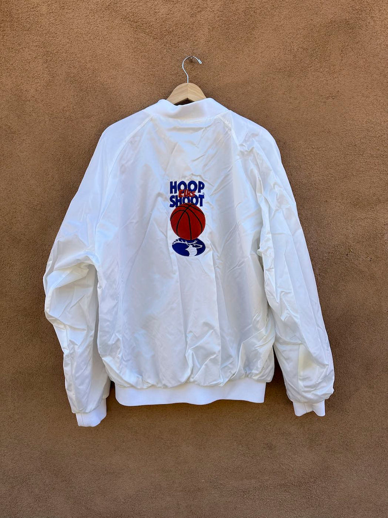 White Satin Elks Hoop Shoot Jacket