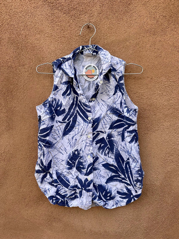 Soho Sleeveless Summer Blouse 100% Cotton, Made in USA