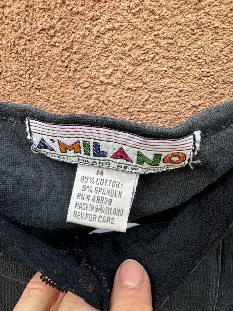A'Milano Faded Black Strap Tank Top