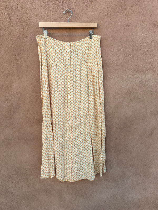 April Cornell Yellow Flower Skirt