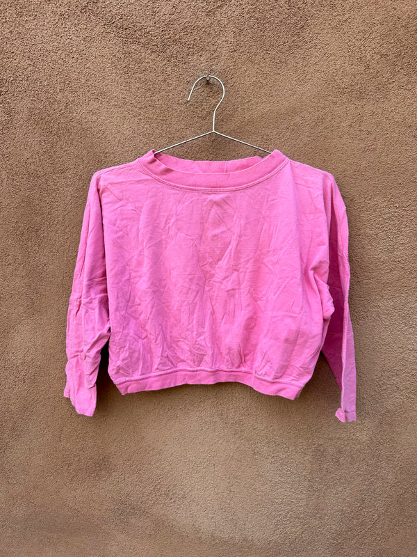 Pink Dolman Sleeve Crop Top by Just Cristina