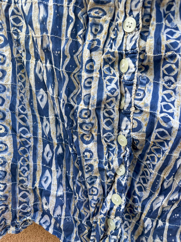 Tribes Sleeveless Blouse, 100% Cotton - as is