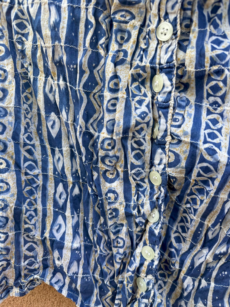 Tribes Sleeveless Blouse, 100% Cotton - as is