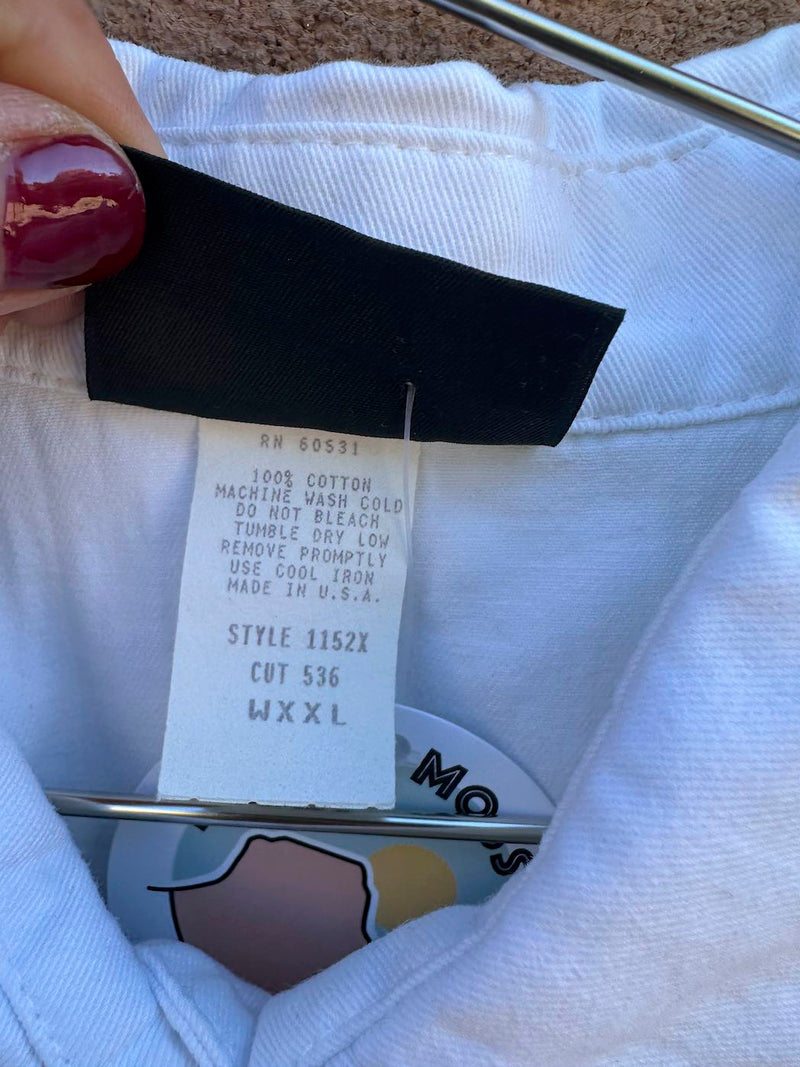 Teal and White Roughrider Western Blouse