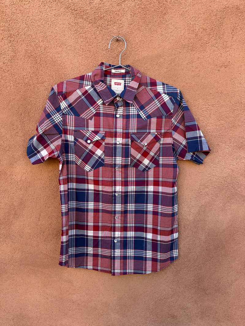 Levi's Pearl Snap Plaid Western Shirt