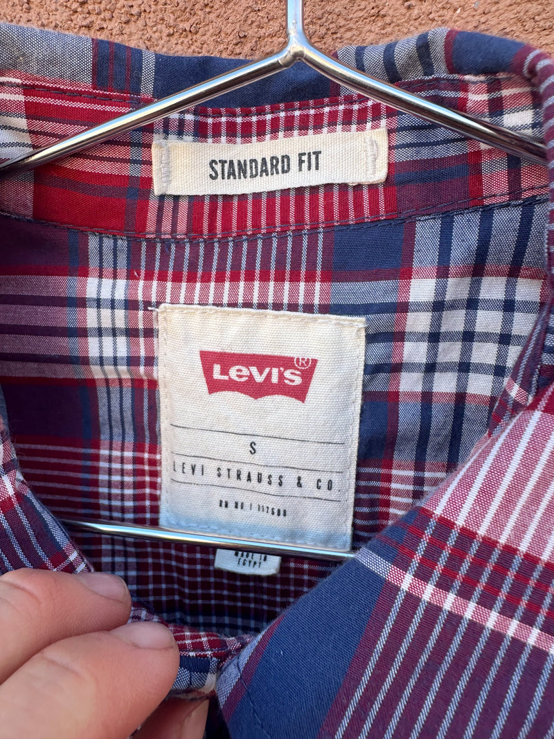 Levi's Pearl Snap Plaid Western Shirt