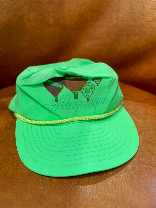 Neon Green Albuquerque Hot Air Balloon Cap