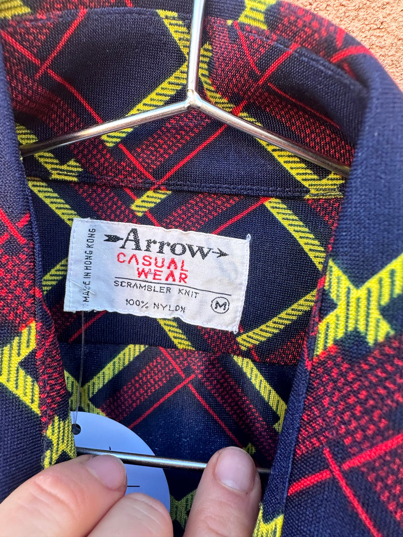 1960's Arrow Casual Wear Diagonal Plaid Shirt