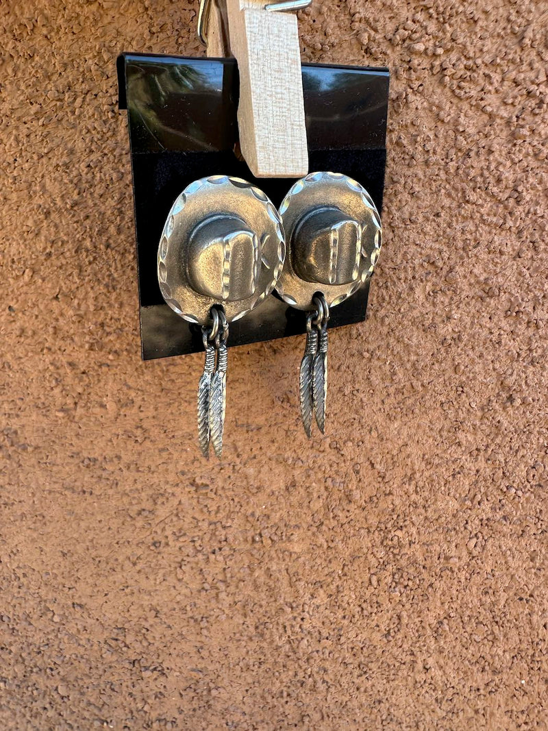 Cowboy Hats & Feathers Earrings