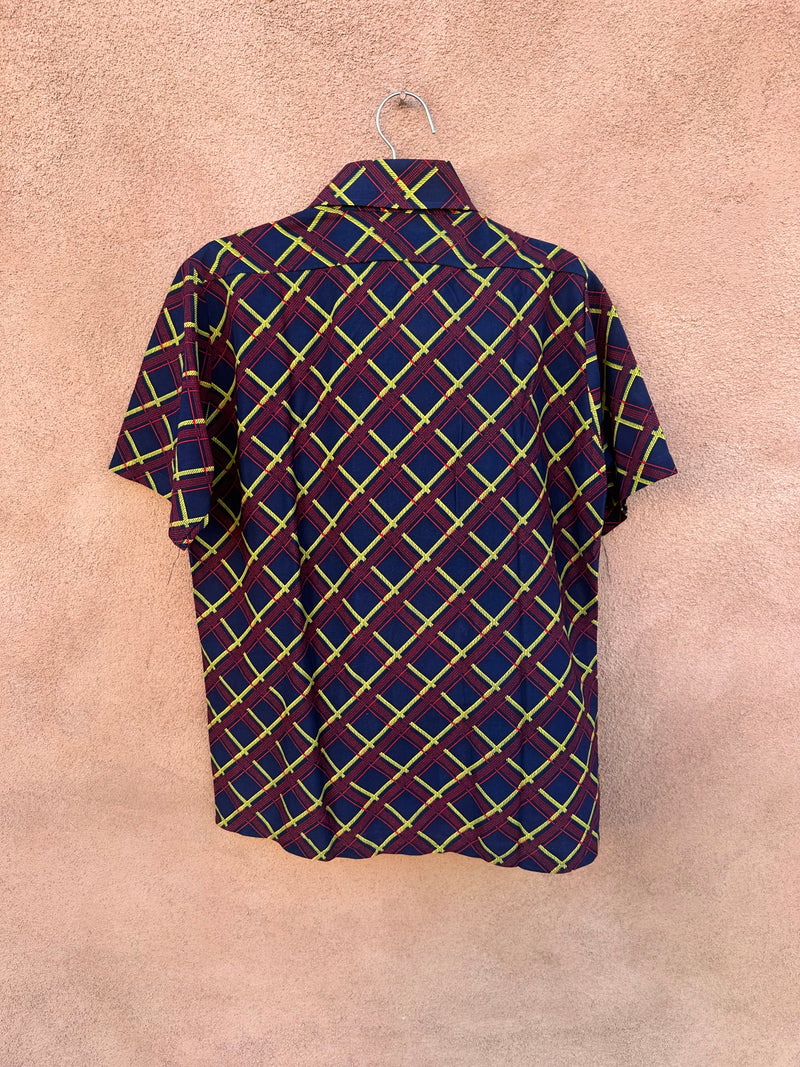 1960's Arrow Casual Wear Diagonal Plaid Shirt